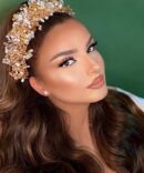 Gold lux beaded headpiece